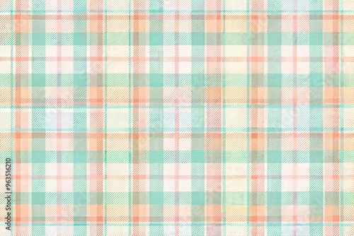 Colorful pastel checkered plaid pattern with soft textured background