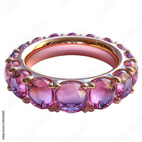 Pink ring isolated on a transparent background png file no background_1 png file photo