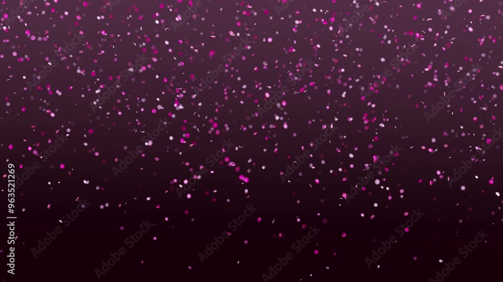 Pink glitter falling on transparent background. Seamless looping. 3D animation. Pink glitter falling on transparent background. Seamless looping. 3D animation.