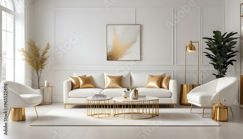 Photo interior modern design room 3d illustration