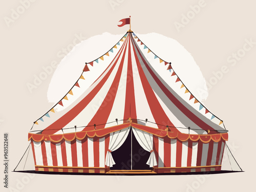 Illustration of circus tent