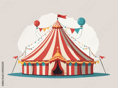Illustration of circus tent