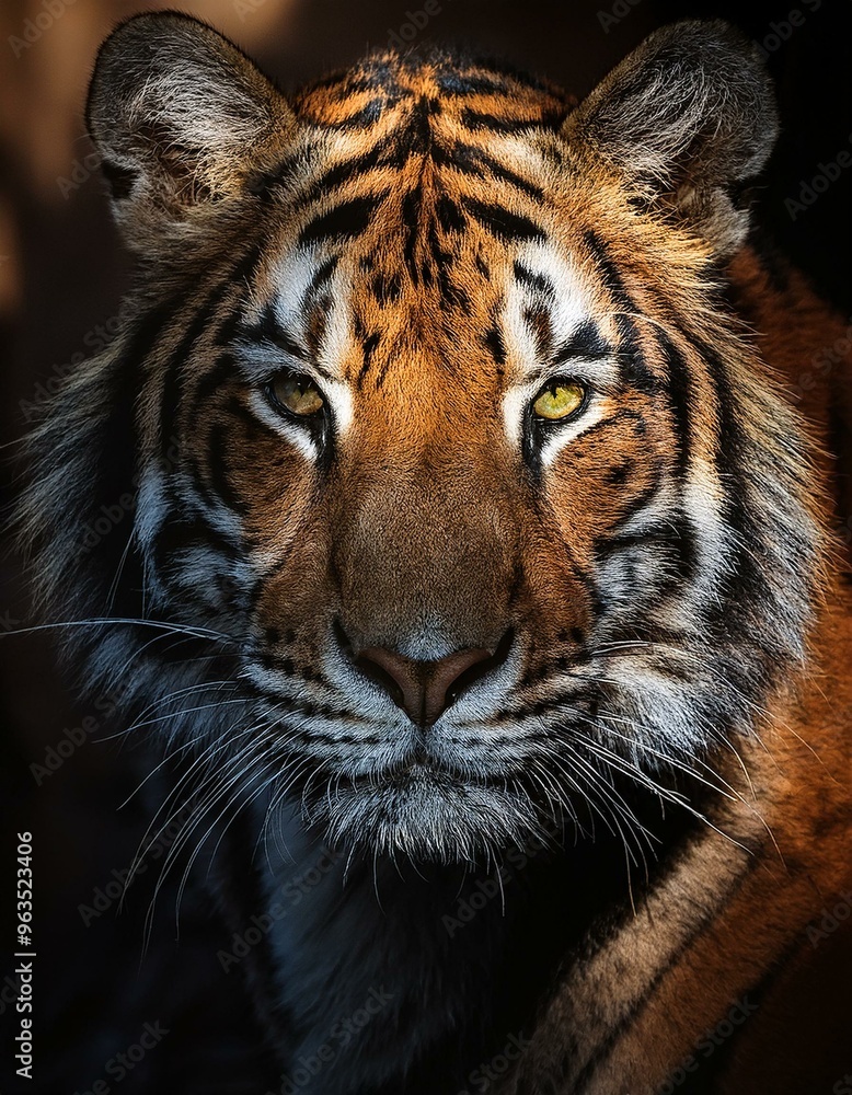 Fototapeta premium Intense Tiger Face Close-up