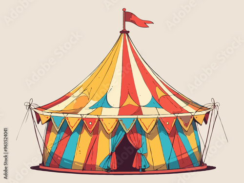 Illustration of circus tent