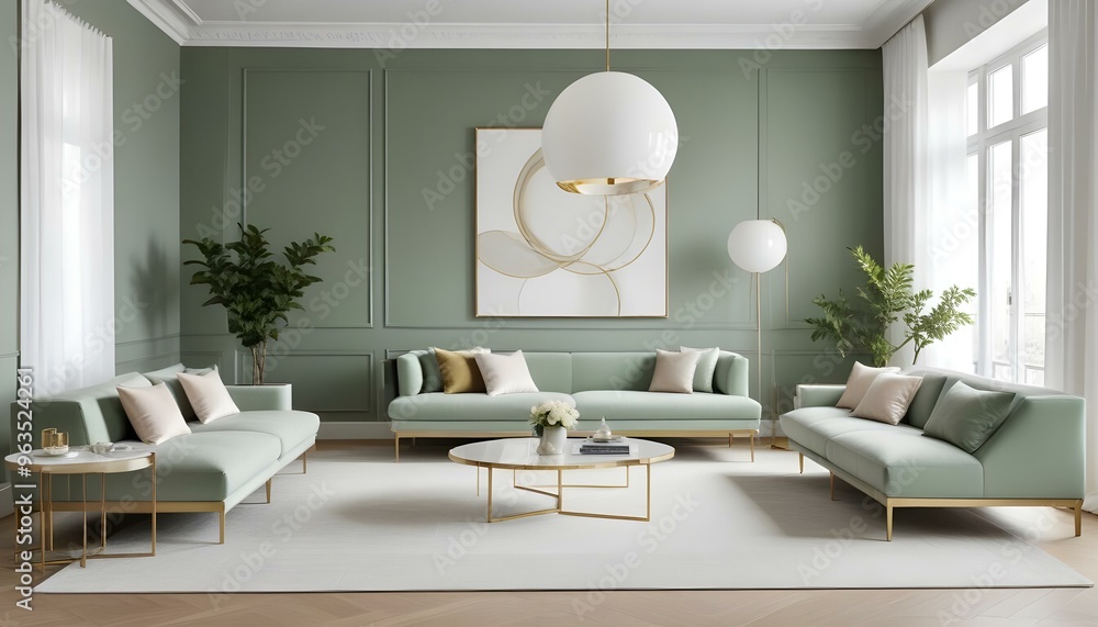 Photo interior modern design room 3d illustration Photo interior modern design room 3d illustration