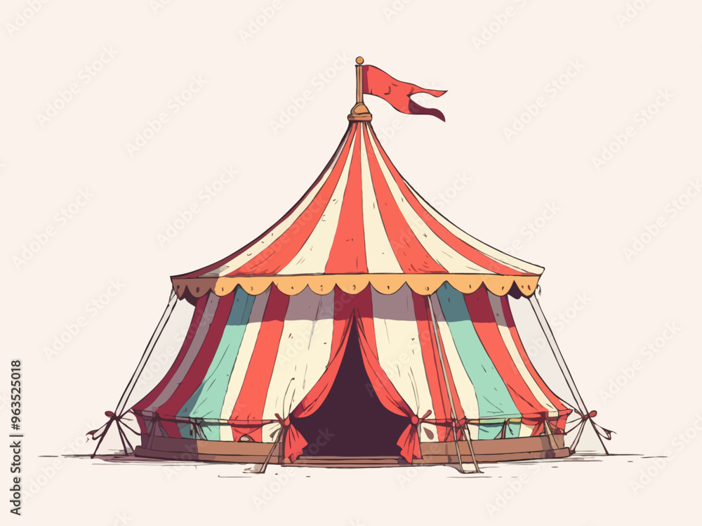 Illustration of circus tent Illustration of circus tent