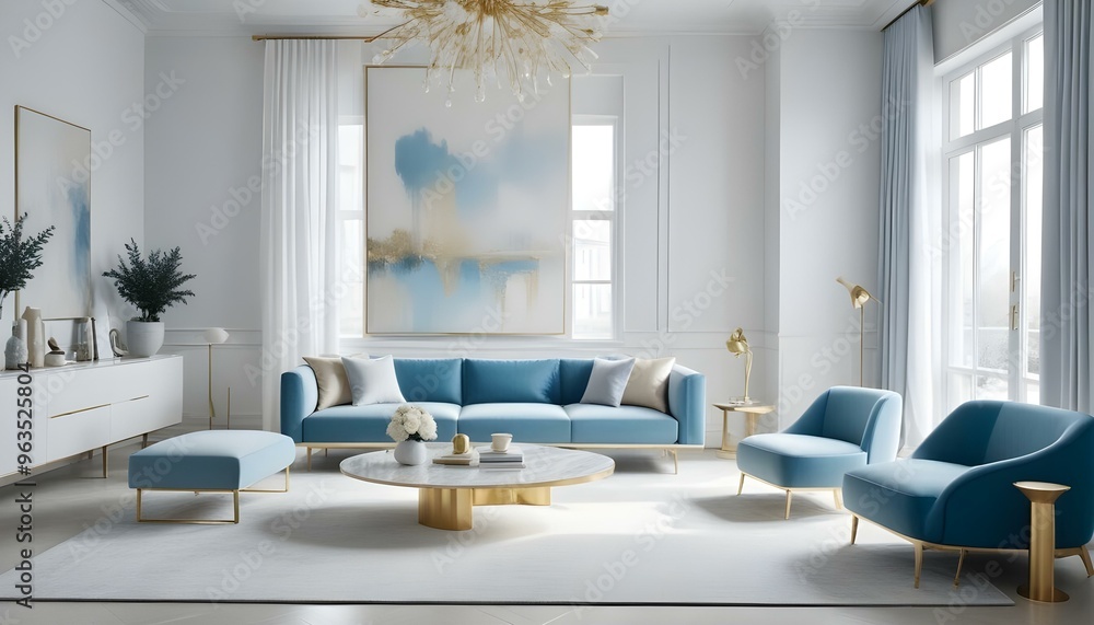 Photo interior modern design room 3d illustration Photo interior modern design room 3d illustration