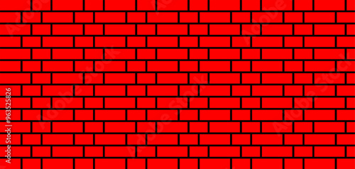 Abstract brick vector background. Texture vector Red brick wall. Tow color brick vector wall. Vector illustration background - texture pattern for continuous replicate.