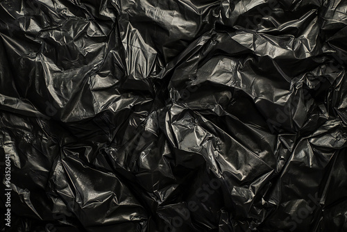 black crumpled paper