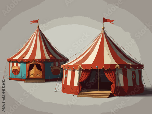 Illustration of circus tent