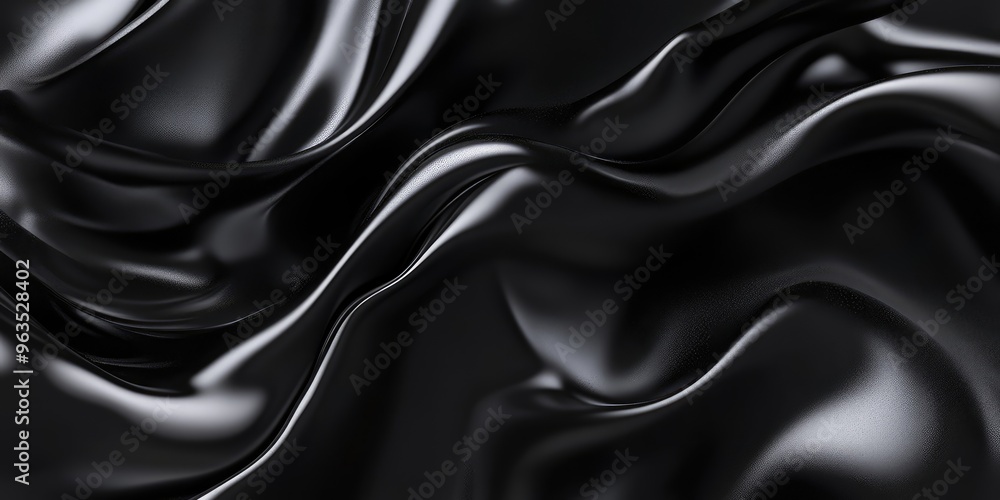 Abstract Black Fluid Forms, AI generated illustration Abstract Black Fluid Forms, AI generated illustration