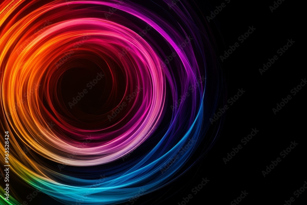 A vibrant, abstract design featuring a swirling, multi-colored circle against a black background. This graphic symbolizes creativity, energy, movement, and the infinite potential of the universe. A vibrant, abstract design featuring a swirling, multi-colored circle against a black background. This graphic symbolizes creativity, energy, movement, and the infinite potential of the universe.