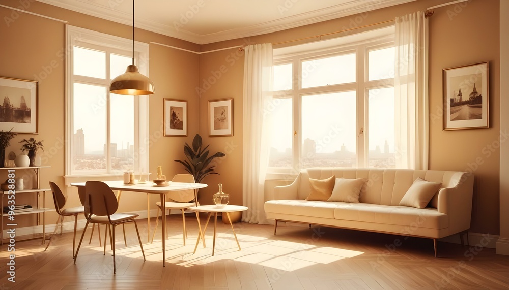 Photo interior modern design room 3d illustration Photo interior modern design room 3d illustration