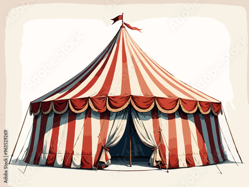 Illustration of circus tent