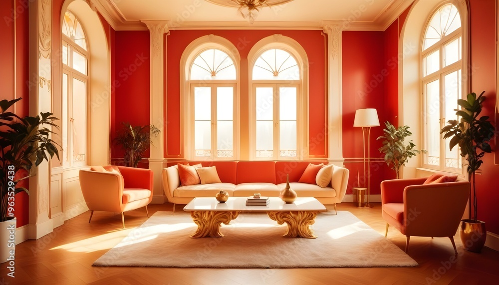 Photo interior modern design room 3d illustration Photo interior modern design room 3d illustration
