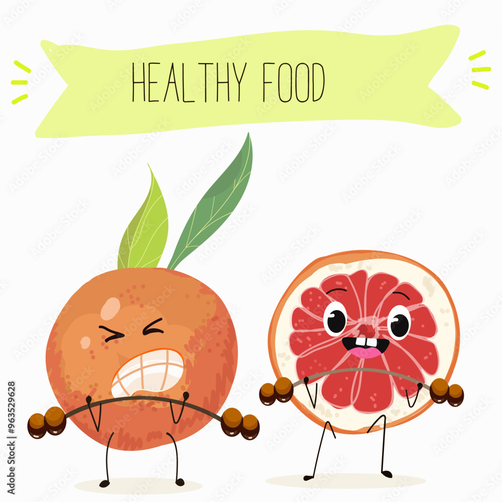 Funny fruity grapefruit characters. Comic elements, hand drawn style. Vector illustration for stickers, posters, prints. Funny fruits. Funny fruity grapefruit characters. Comic elements, hand drawn style. Vector illustration for stickers, posters, prints. Funny fruits.