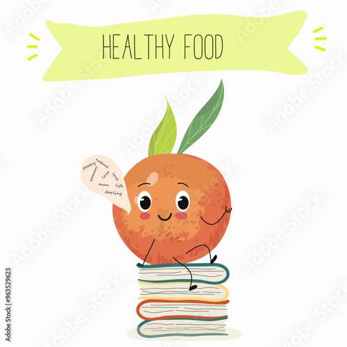 Funny fruity grapefruit characters. Comic elements, hand drawn style. Vector illustration for stickers, posters, prints. Funny fruits.