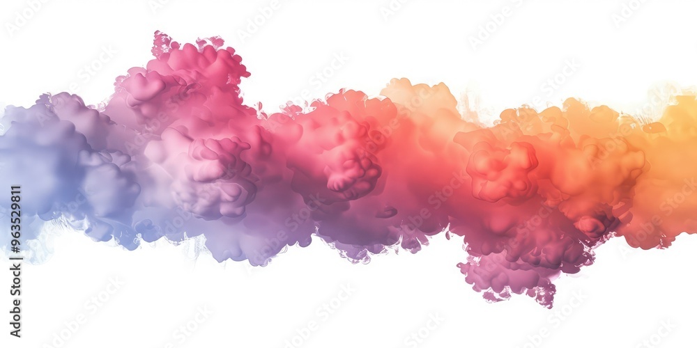 Obraz premium Colorful Cloud Formations, AI generated illustration.