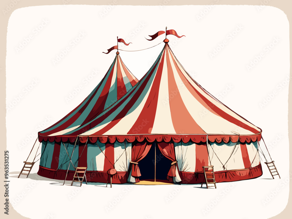 Illustration of circus tent Illustration of circus tent