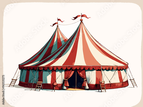 Illustration of circus tent