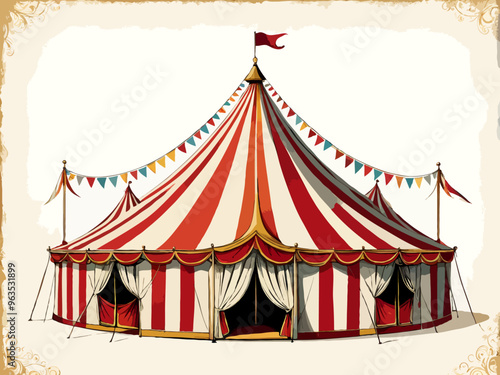 Illustration of circus tent