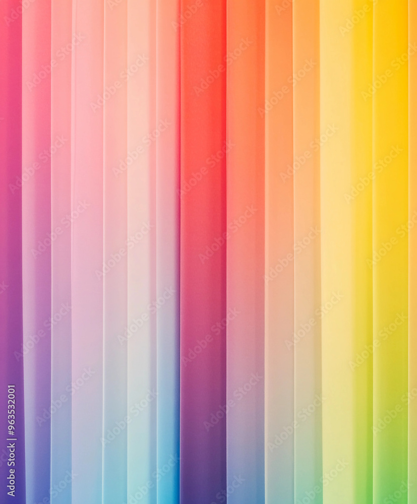 Obraz premium Rainbow horizontal stripes, each stripe a different pastel shade, soft and vibrant