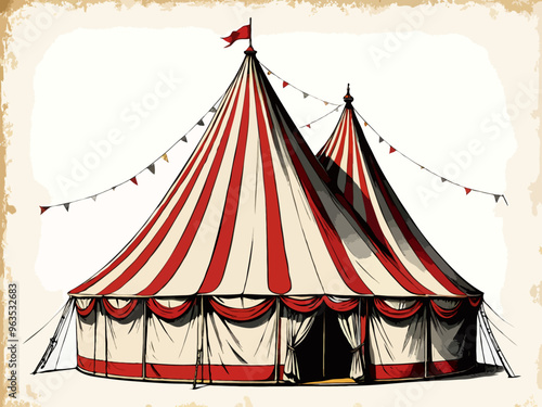 Illustration of circus tent