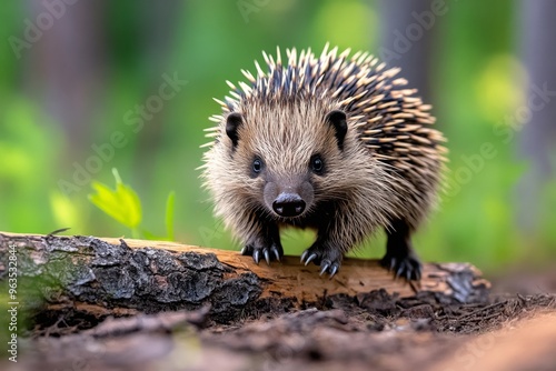 Porcupine shuffling through the forest, its quills rattling softly as it navigates around the camp in search of food