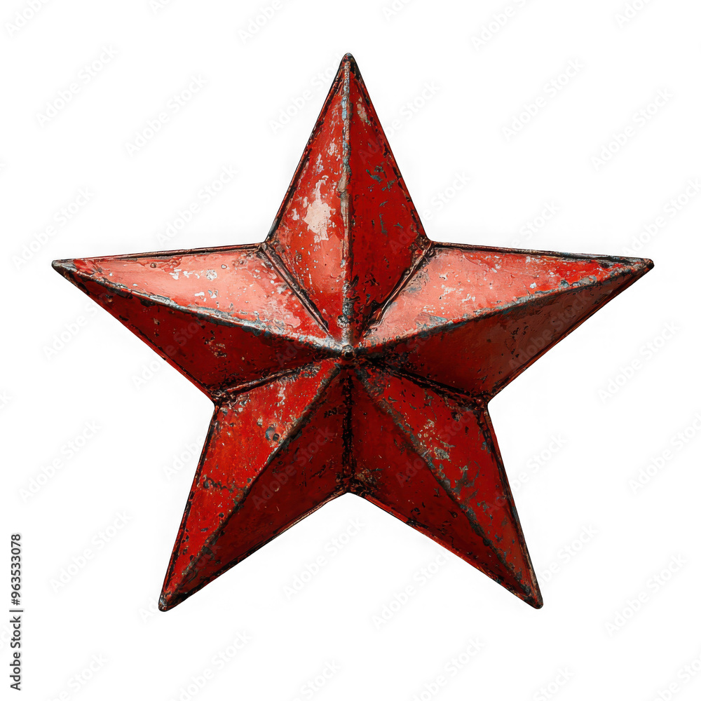 Red star isolated on a transparent background png file no background png file