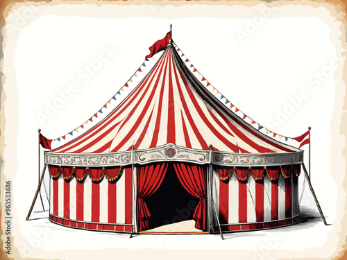Illustration of circus tent