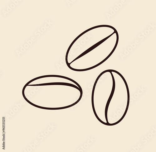 Coffee bean. Isolated coffe beans on white background