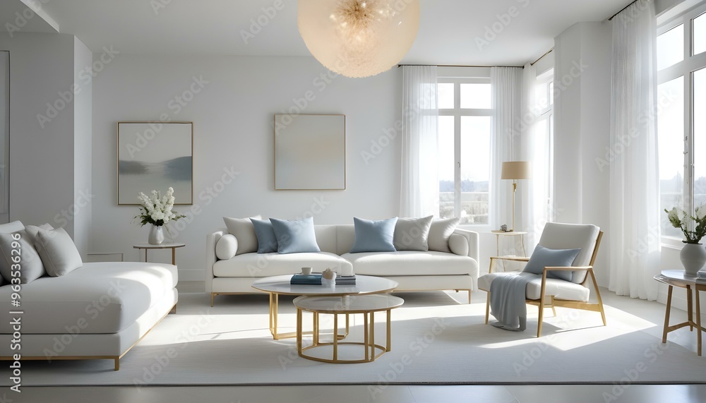 Fototapeta premium Photo interior modern design room 3d illustration