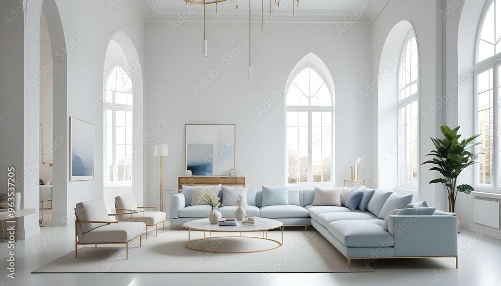 Photo interior modern design room 3d illustration Photo interior modern design room 3d illustration