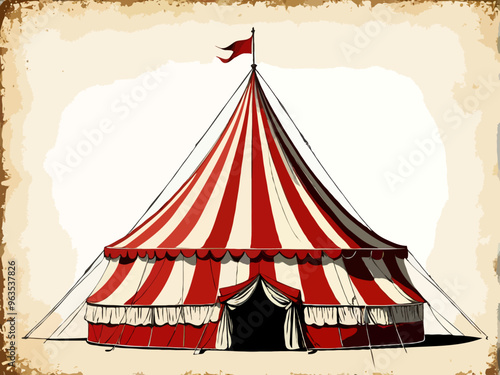 Illustration of circus tent