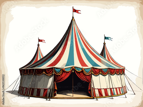 Illustration of circus tent