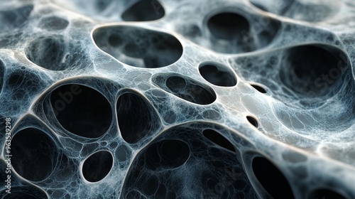 The image is a close up of a strange, abstract pattern of holes