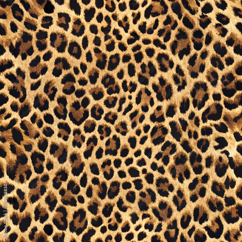 Leopard Leather Effect Fabric Pattern Background - Seamless Print Texture Ideal for Design Projects, Textured Overlays, and Creative Applications. Features a Rich, Detailed Leather-Like Surfac