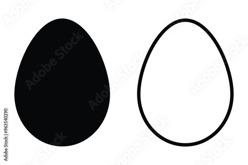 egg icon vector set