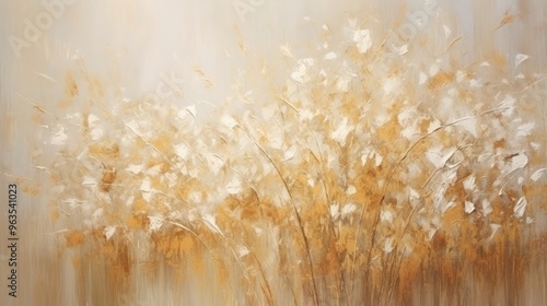 Abstract artistic background. Golden brushstrokes. Textured background. Oil on canvas. modern Art. flowers, plants, wallpapers, posters, cards, murals,