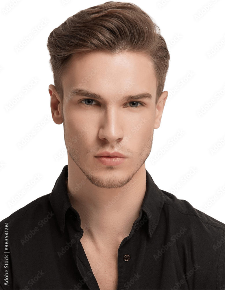 Portrait of an Elegant Young Man: Modern Style and Confidence Portrait of an Elegant Young Man: Modern Style and Confidence