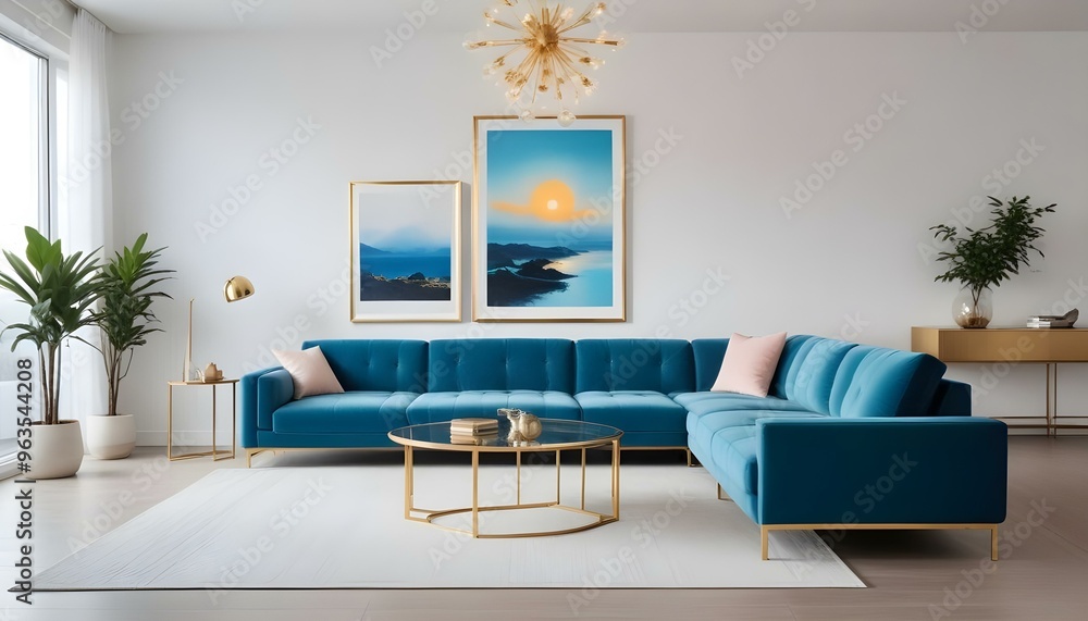 Photo interior modern design room 3d illustration Photo interior modern design room 3d illustration