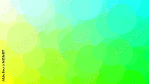 Vibrant Abstract Background with Overlapping Gradient Shapes in lawngreen, forestgreen and aquamarine Tones photo