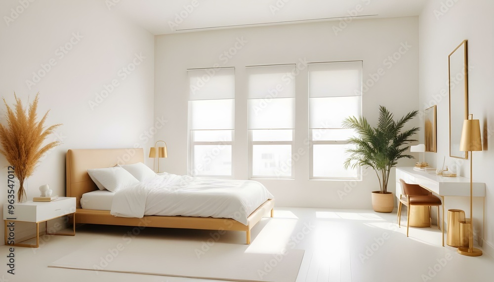 Fototapeta premium Photo interior modern design room 3d illustration