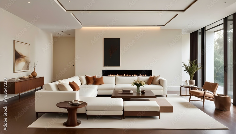 Photo interior modern design room 3d illustration Photo interior modern design room 3d illustration