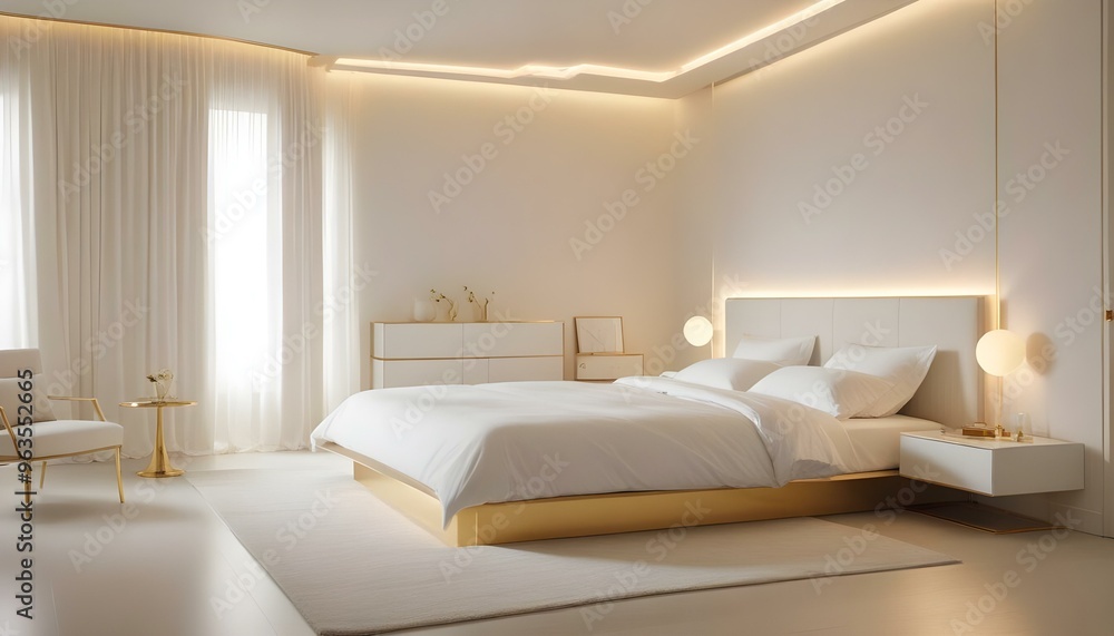 Photo interior modern design room 3d illustration Photo interior modern design room 3d illustration