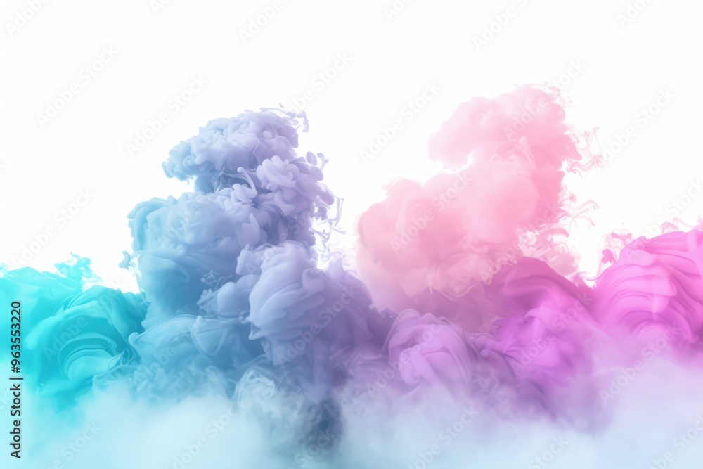 A colorful cloud of smoke with a mix of purple, blue, and pink hues, generative ai image A colorful cloud of smoke with a mix of purple, blue, and pink hues, generative ai image