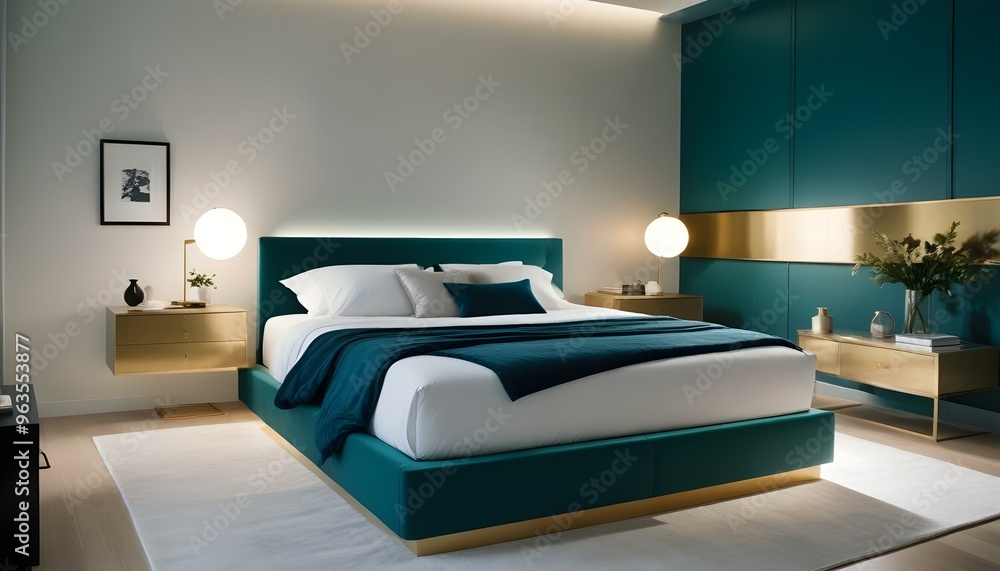 Photo interior modern design room 3d illustration Photo interior modern design room 3d illustration