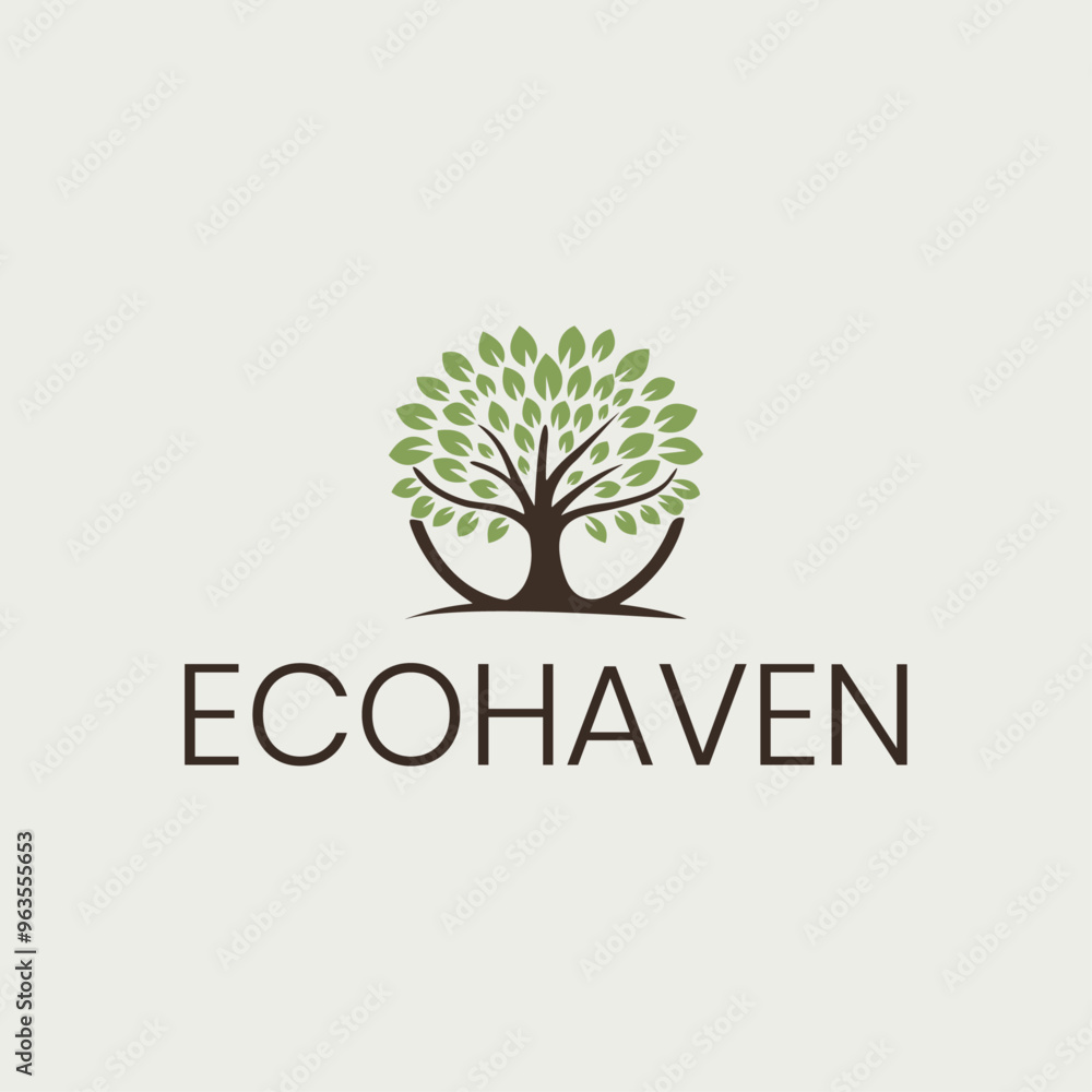 Obraz premium Ecohaven Creative Modern Logo design