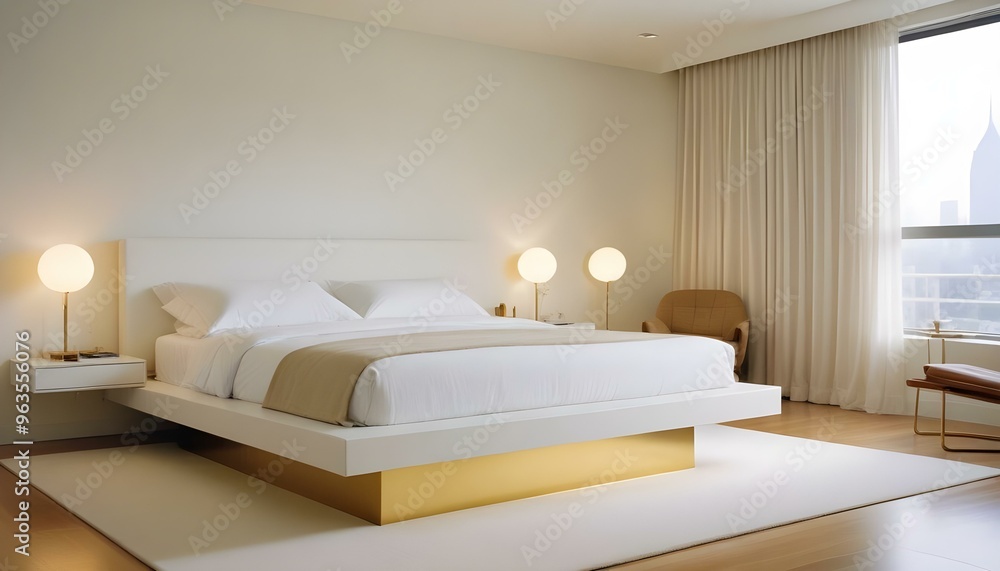 Photo interior modern design room 3d illustration Photo interior modern design room 3d illustration