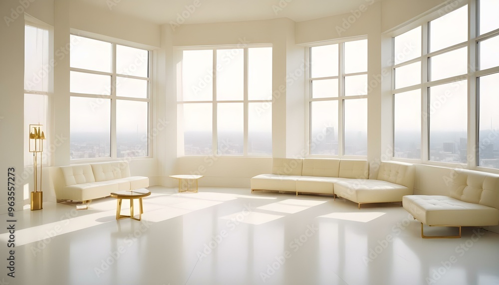 Fototapeta premium Photo interior modern design room 3d illustration